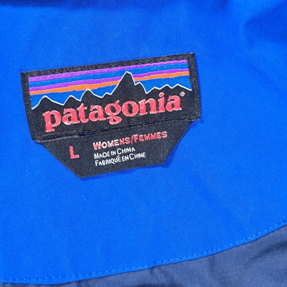 Patagonia H2No Parka Jacket Arborist Trench Coat Blue Womens L 27176FA13 - Picture 7 of 11